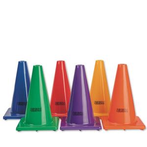 12 inch Heavy Duty Poly Cones Set of 6, Agility and Outdoor Use