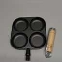 4 Cup Eggs Pan, Cast Iron Fried Egg Pan Pancake Pan Burger Omelet Cooker Griddle Egg Skillet for Breakfast, Kitchen Cookware for Gas Stove and Induction Cooker