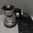 Electric Tea Kettle with Infuser 1.7L Glass Electric Kettle with Temperature Control Automatic Shut Off 12H Keep Warm for Tea Coffee Water Heater, Black