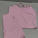 Women 2 Piece Workout Sets (2025 NEW) Yoga Outfit Open Back Tank Top High Waisted Shorts Gym Sets Tracksuits, Medium, Pink