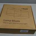 Lamp Shades for Table Lamps, 13x13x10in Fabric Blue Lamps Shades with Waves and Oceans, 1 Pack Lamps Shades, Drum Lamp Shades, Support E26 and E14, Spider