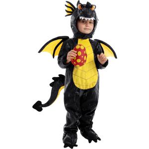 Spooktacular Creations Halloween Dragon Costume Toddler, Dinosaur Costume Kids with Eggs for Baby Halloween Dress Up Party (3T (3-4 yrs), Black)