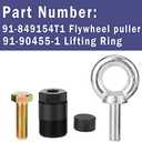 Mercury Outboard Flywheel Puller 91-849154T1 Compatible with 45HP+ Mercury Mariner Force Yamaha Outboard 1 1/2"-16 Flywheel Puller 91-90455-1 Lifting Eye