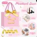 Moinchore 30 Pcs Graduation Gift Bags Bulk 5.5 x 4.7 x 2.5'' Small Rose Gold Class of 2026 Treat Bags with Handles Bow Ribbon Congrats Grad Paper Party Favor Decorations for College High School