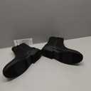 Amazon Essentials Girl's Chelsea Ankle Boots (4 Big Kid, Black Faux Leather)