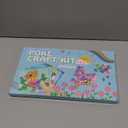 KIFHCMPR Poke-in Fun Art Fabric Craft,Animals Theme,Mess Free Kids'Paper Craft Kits,Arts and Crafts for Kids,Art Activity Birthday Christmas Gift Ideas for Children,Toys for Girls &Boys Ages 4-10+