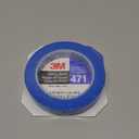 3M Vinyl Tape 471, Versatile, Clean Removal, Blue Color, 5.2 mil, 3/4 in x 36 yd, 48 Rolls/Case
