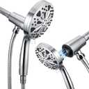 Shower Head with handheld, 10 spray, Magnetic Shower Head, High Pressure Handheld Shower Head, Adjustable Bracket, Built-in Pause Mode & Power Wash, Showerhead with 60" LeakProof Hose, 1.8 GPM