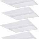 hykolity 2x2 LED Troffer Panel Light, 24W/30W/36W,3500K/4000K/5000K Tunable, 0-10V Dim for LED Drop Ceiling Light Fixture LED Troffer Fixture for Office,100-277V ETL&DLC Qualified, 4 Pack