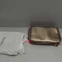 Travel Makeup Bag Women's Large Capacity Cosmetic Portable Organizer Large Opening Waterproof Storage Toiletry Bags Vertical Free-Standing Brush Holder for Easy Access Copper