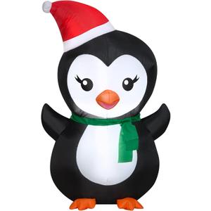 Holiday Time Playful Penguin Inflatable 3.5 Foot Tall Decoration