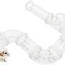 Tfwadmx Hamster Tube Toy DIY Assorted Small Cage Toys Pipe Tunnel Excercise for Rat Mouse Dwarf and Other Small Animals-White (Transparent)