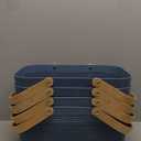 Sadnyy 4 Pcs Plastic Mesh Garden Harvest Basket Storage Basket with Wooden Handle Multi Functional Mesh Bin for Kitchen Cabinet Picnic Fruit Vegetable Gathering Organizer(Large,Blue)