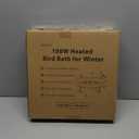 Heated Bird Bath for Outside Winter, Powerful 100W Thermostat Control Heated Bird Baths for Outdoors with 3 Metal Extension Screws, Heated Birdbath Water Heater for Garden Yard Patio Lawn(Grey) (Gray)