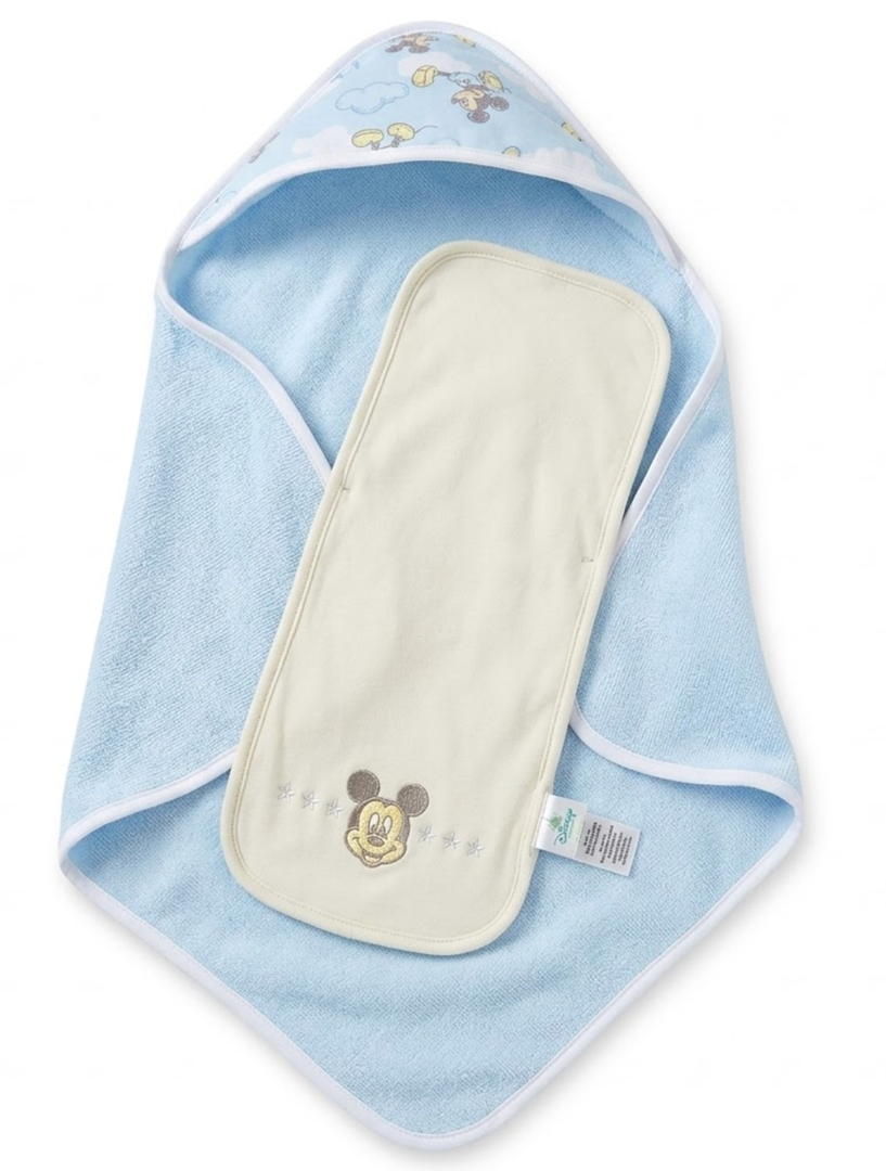 Mickey Mouse Baby Bath Towel And Burping Towel for Newborn and Infants