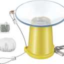 Dreyoo Light Bulb Changer for High Ceilings and Recessed Lights, Suction Cup Light Bulb Changer Compatible with DocaPole and Other Standard Threaded Extension Pole, Pole Not Included (Yellow)