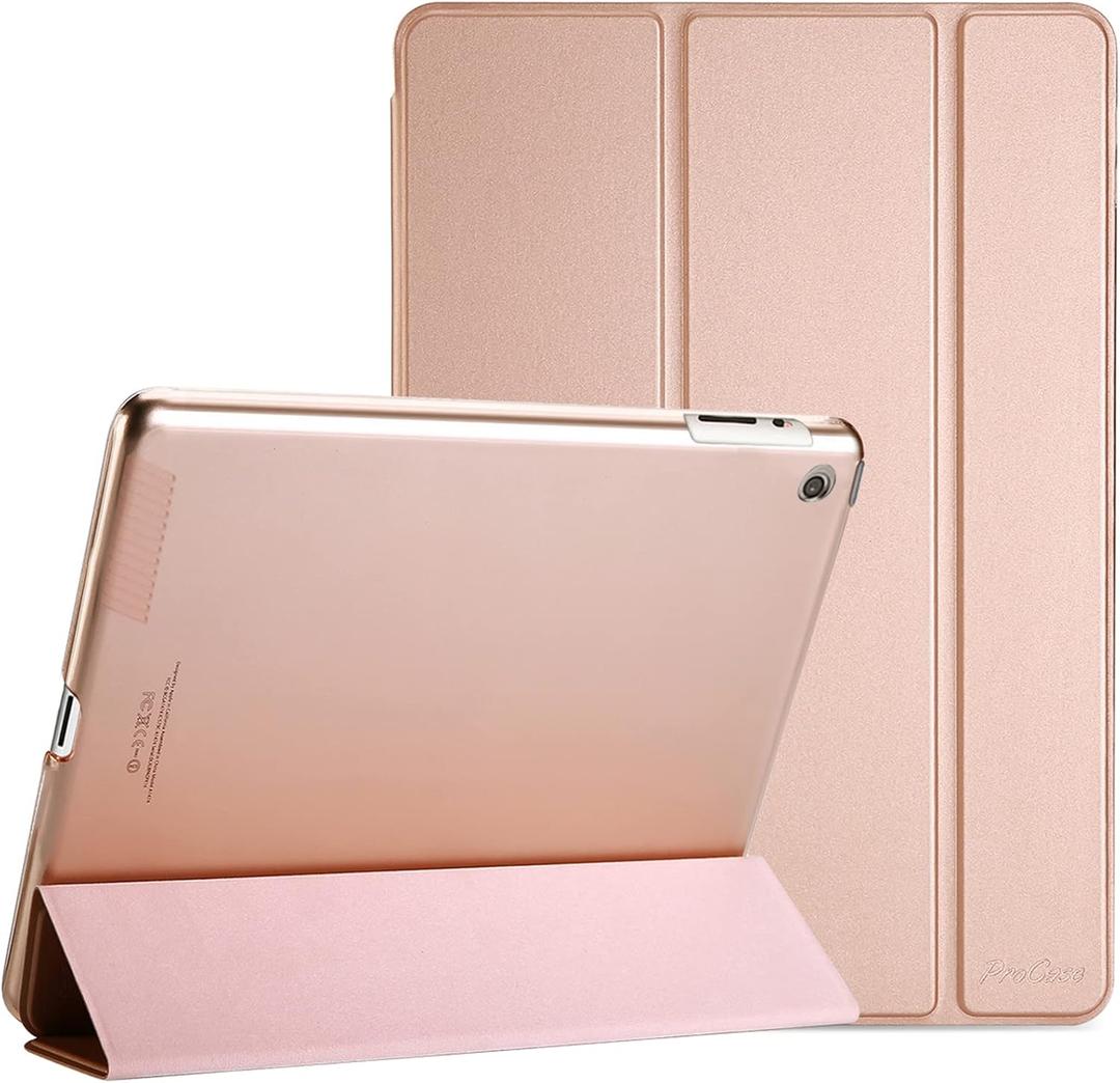 ProCase for iPad 2012/2011 2nd 3rd 4th Generation Case (Old Model), Smart Cover for iPad 2/iPad 3 /iPad 4 –Rosegold