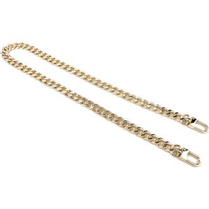 24 Inch Metal Light Gold Purse Chain Purse Strap Handheld Underarm Link Chain Replacement for Clutch Wristlet Baguette Bag Handbag Tote Bag