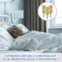 Condom Catheters for Elderly Men Age 80, External Catheter for Men Set Overnight-24Pcs Latex Condoms,750ml & 1000ml Leg Bags for Days, 1500ml & 2000ml Urine Bags for Night, Quick and Easy Drainage (25mm)