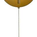 Pull Chain Wall Lamps Globe Glass and Brass Wall Sconces Mid-Century Modern Wall Light Fixture with Pull Switch Wall Mounted Light for Farmhouse Living Room Bedside Hallway Kitchen (Gold) (Gold-1 pack)