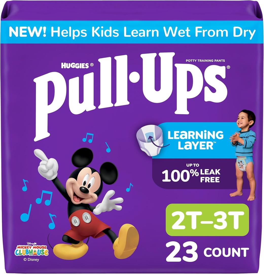 Pull-Ups Boys' Potty Training Pants, Size 2T-3T Training Underwear (16-34 lbs), 23 Count