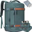 42L Travel Backpack with 4 Packing Cubes, TSA Friendly Flight Approved Carry-On Bag, Water-Resistant Business Backpack for Men Women, Fits 17.3" Laptop (Army Green)