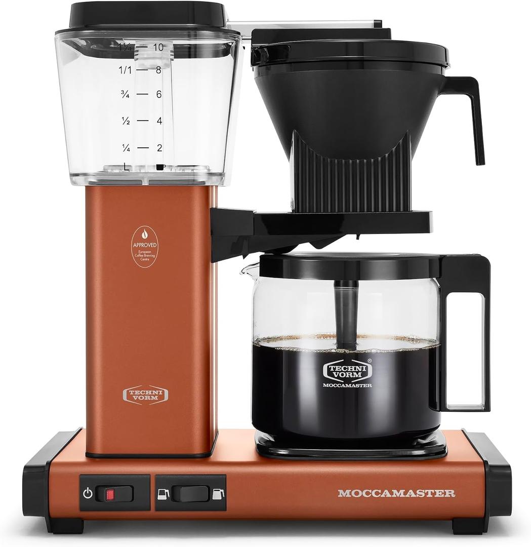 Technivorm Moccamaster 53631 KBGV Select 10-Cup Coffee Maker, Terracotta, 40 ounce, 1.25l