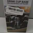 Upgraded 64oz Large Cup Holder Expander with Coaster for Car, Expandable Cup Holder Adapter with Adjustable Base, Universal Compatible with Yeti, Hydro Flasks, Owala, Other Big Bottles Mugs Drinks Black