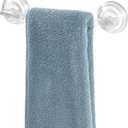 iDesign Plastic Power Lock Suction Towel Bar, Holder for Bathroom, Kitchen, Laundry Room, Mudroom