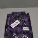 ERZTIAY Men's Flannel Shirts Long Sleeve Button Down Regular Fit Plaid Casual Shirts, Double Pocket Purple-Black Buffalo Checker, S