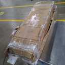 Fredbeck 48in x 84in White Glass Barn Door with 8FT 96inch Sliding Doors Hardware Kit Included & Handle,PVC Surface,Need to Assembly,Water-Proof