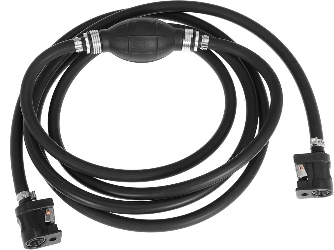 Marine Boat Fuel Line Kit 8mm (5/16") Fuel Line Assembly with Primer Bulb & Connector - 10FT Marine Outboard Boat Motor Fuel Gas Line Hose for RVs, Tractors, and Caravans
