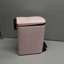 Cesun Small Bathroom Trash Can with Lid Soft Close, Step Pedal, 6 Liter / 1.6 Gallon Stainless Steel Garbage Can with Removable Inner Bucket, Anti-Fingerprint Finish (Pink)