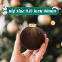 2 x Velvet Christmas Ornaments Set,12 Pcs Christmas Decor Bolas Grandes De Navidad para Arbol Velvet Christmas Balls - Earth Toned, 80mm 3.15 inch