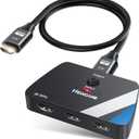 NEWCARE 4K@120Hz HDMI Switch 3 in 1 Out, HDMI 2.1 Splitter 8K@60Hz with 2.6 ft HDMI 2.1 Cable, HDMI Switcher Support 48Gbps, HDR10+, VRR, Dolby, HDCP 2.3, Compatible with PS5/PS4 Xbox TV Projector