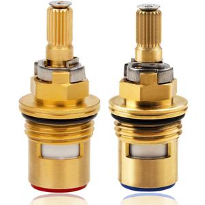 Cartridge for Kohler K-GP77005-RP & K-GP77006-RP Faucet Ceramic Valve, Hot and Cold Faucet Cartridge Replacement Parts, 2 Pack Ceramic Valve Replacement - Brass