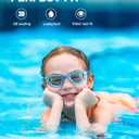 ZIONOR Kids Swim Goggles, G1MINI SE No Leak Anti-Fog Goggles for Kids 6-14, Soft Silicone Comfort Fit, Easy Adjust Strap (Black, M)