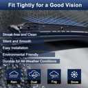 X AUTOHAUX 2pcs 26"+19" Silicone Front Windshield Wiper Blade for Honda Crosstour 2010-2016 for Honda Accord 2008-2017 Windscreen Wiper OE Replacement Set All-Seasons J/U Hook