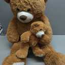 MorisMos Mom and Baby Giant Teddy Bear, 39inch Soft Large Teddy Bears Stuffed Animal Plush for Baby Shower, Brown