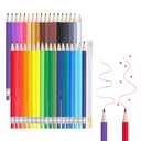 Myselect Mechanical Colored Pencils 2.6mm 36-Pack, Premium Assorted Colored Pencils with a Sharpener, Erasable Aesthetic Drafting Tools Ideal for Writing, Drawing, Bulk Office