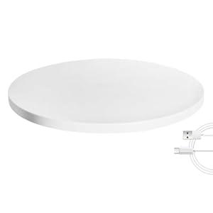 Fotoconic White Electric Motorized Rotating Turntable Display Stand, 24 Inch / 60cm Diameter, 180 Lb Centric Loading for Shop Display