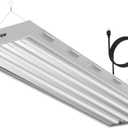 VIVOSUN T5 Grow Lights, 5000 Lumens per 4ft., 216W (4 X 54W), 6500K HO Fluorescent Tubes, with High-Output T5 Light Fixture Bulbs for Indoor Plants, 8ft Power Cord, 2 Hanging Cables, 2 On/Off Control