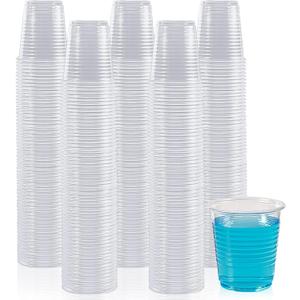 Lilymicky 500 Pack 3 oz Clear Plastic Cups, Small Disposable Bathroom Cups, 3 Ounce Plastic Mouthwash Rinse Containers