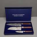 HOSHANHO 3 Pieces Knife Set, Ultra-Sharp Japanese Super Steel Kithen Knives Set, Professional Chef Knife Set with Ergonomic Wooden Handle & Gift Box