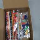 218 Pcs Christmas Stationery Set for Kids Includes Pencil sharpener Eraser Ruler Stamp Mini Notebook Treat Bags Stickers, Xmas Party Themed Classroom Gift Exchange School Games Prizes Carnival Events