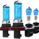 Headlight Bulbs Fit For Dodge Ram 1994-2001, 9007 High Low Dual Beam 880 Fog Lights Combo, Super Bright 5500K White Light High Performance Halogen Light Bulbs, 4PCS