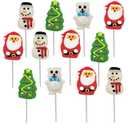 2 x Fruidles 12-Pack Christmas Lollipop, Santa Clause, Christmas Tree, Candy Canes Lollipops, Individually Wrapped (Mixed Fruit #2)