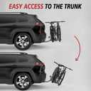 JYOSE2-Bike Rack Hitch for Car, 160 Lbs Hitch Mount Platform Style Bicycle Carrier, Smart Tilting & Easy Fold for Car SUV Truck RV with 2”Receiver,