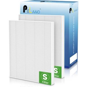 2 Pack C545 HEPA Replacement Filter S Compatible with Winix C545, B151, P150, 9300, Hepa Filter S, Part Number 1712-0096-00 and 2522-0058-00