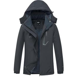 Diamond Candy Women's Winter Ski Jacket Hooded Windproof Warm Jackets Snow Waterproof Rain Coat, Small Medium